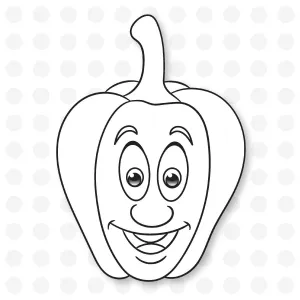 Kolorowanka Owoce i warzywa 3D