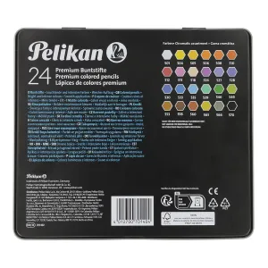 Kredki ołówkowe premium metalowe etui 24 kol. Pelikan (300000375)