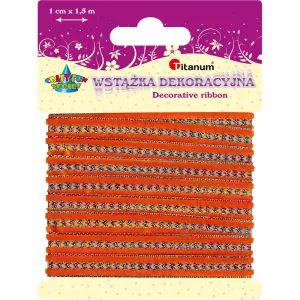 Wstążka Titanum Craft-Fun Series pomarańczowa 10mm 1,5m (TH153024)