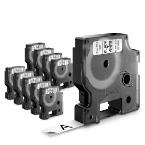 Taśma Dymo D1 9mm x 7m biała/czarny nadruk