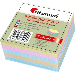 Kostka papierowa nieklejona mała mix [mm:] 85x85x 40 Titanum