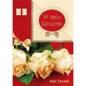 Kartka urodzinowa wycinana Pol-Mak z możliwością ustawienia cyfr B6 (B6S_URPA)