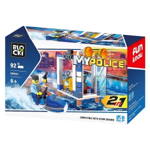 Klocki plastikowe Icom Blocki My Police 2 w 1 92 element. (KB0653)