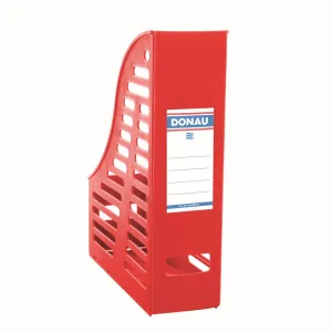 Pojemnik na dokumenty pionowy Donau A4 - czerwony 5mm x 245mm x 315mm (7464001-04)