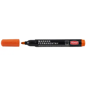 Marker permanentny wkład pomarańczowy okrągła końcówka Toma