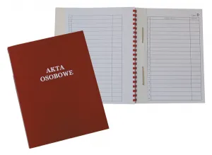 Teczka do akt osobowych Warta ABCD niezadrukowana A4 - czerwona 250g 230mm x 310mm (021824-339-006)