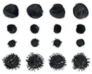 Pompony Craft-Fun Series czarne 85 szt Titanum (DIY-X-24(2)A)