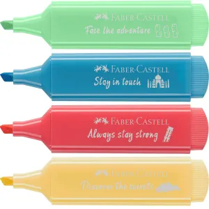 Zakreślacz Pastelowy 4 kol. wkład mix 1,0-5,0mm Faber Castell (254625 FC)