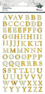 Naklejka (nalepka) Craft-Fun Series Alfabet złoty Titanum (TCC-02)