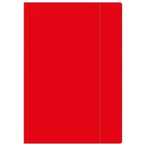 Teczka kartonowa na gumkę Interdruk A4+ kolor: czerwona 450g