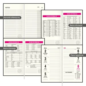 Kalendarz książkowy (terminarz) SLIM 3/4 B6 Press (tygodniowy)
