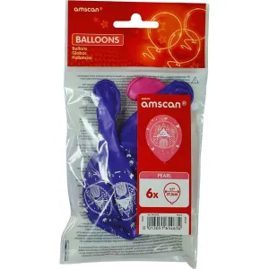 Balon gumowy Amscan 6 szt księżniczka (9901072)