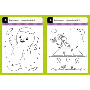 Książka dla dzieci Połącz kropki. Łamigłówki przedszkolaka od 5 lat Aksjomat