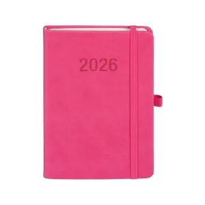Kalendarz książkowy (terminarz) 2026 MEMOFIX  DNS B6 Antra (różowy)