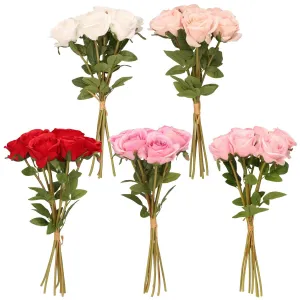 Kwiaty bukiet róż 41cm mix Home And Garden (5236)