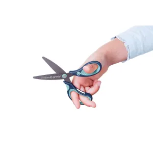 Nożyczki Griffix zaokrąglone praworęczne niebieskie Pelikan (300008591)