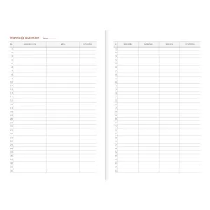 Kalendarz nauczyciela książkowy (terminarz) Vivella czerwony A5 143mm x 204mm Wokół Nas (A5DN076B)