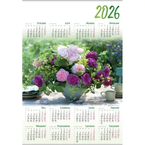 Kalendarz ścienny JASKRY plakatowy 607mm x 880mm Lucrum (PL14)