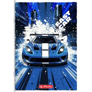Zeszyt Fast Car A5 32k. 70g linia podwójna kolorowa Herlitz (400196835)