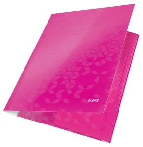 Teczka kartonowa na gumkę Leitz WOW A4 kolor: różowy metaliczny 80g (39820023)