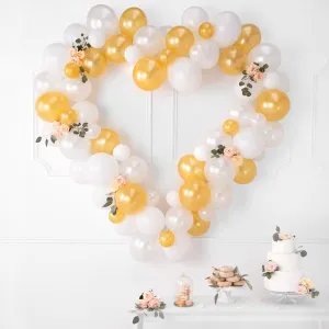 Balon gumowy metalizowany 100 szt biały metalizowany 12cal Partydeco (12m-070)