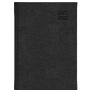 Kalendarz książkowy (terminarz) CZARNY aluminium DZIENNY B6 (237 B6DB)