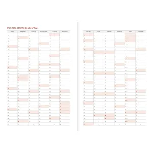 Kalendarz nauczyciela książkowy (terminarz) Vivella czerwony A5 143mm x 204mm Wokół Nas (A5DN076B)