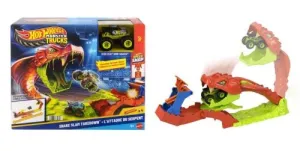 Tor wyścigowy Monster Trucks Mega skok – Nokaut węża Hot Wheels (JJN44)