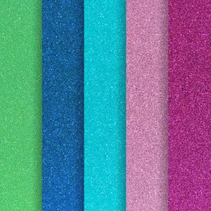Papier ozdobny (wizytówkowy) brokatowy mix kolorów 05 A4 mix 210g Galeria Papieru (208201)