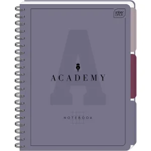 Kołozeszyt (kołonotatnik) ACADEMY A4 100 # PP A4 100k. 90g krata Interdruk (z przekładkami)