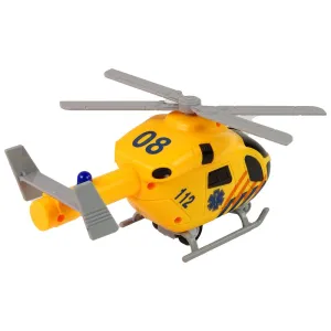 Helikopter Ratunkowy Ambulans Żółty Dźwięk Światła Śmigła Lean (13612)