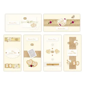 Kartka składana ROCZNICA ŚLUBU B6 Merigraf (150)