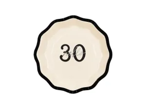 Talerz jednorazowy Hello 30 papier śr. 180mm 6 szt Partydeco (TPP61-30)