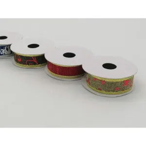 Wstążka One Dollar świąteczna mix mix 25mm (366817)