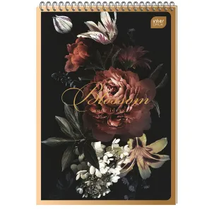 Kołozeszyt (kołonotatnik) Satin Gold A6 100k. 70g KRATKA Interdruk (A6 100 #)