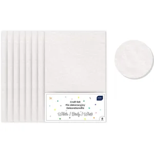 Filc kolor: biały 8 ark. [mm:] 210x297 Interdruk (IFILDEKBIA)