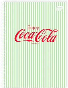 Kołozeszyt (kołonotatnik) COCA COLA SOFT TOUCH A6 80k. 70g krata Interdruk