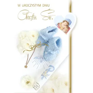 Kartka składana Pol-mak Chrzest Extra B6 (b6x)
