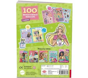 Książeczka edukacyjna Barbie™. 100 Brokatowych Naklejek Ameet (NB 1101)