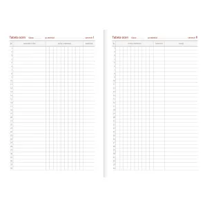 Kalendarz nauczyciela książkowy (terminarz) Vivella czerwony A5 143mm x 204mm Wokół Nas (A5DN076B)