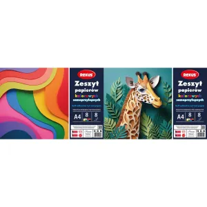 Zeszyt papierów kolorowych samoprzylepny A4 8k Beniamin (53026)