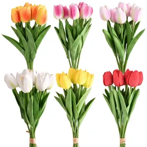 Kwiaty bukiet tulipanów 34cm 8 główek Home And Garden (1194)