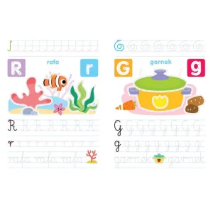 Książka dla dzieci Piszę i zmazuję. Uczę się pisać literki z pisakiem Aksjomat