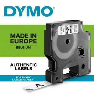 Taśma Dymo D1 12mm x 7m biała/czarny nadruk
