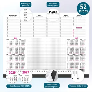 Kalendarz biurkowy MAŁY 488mm x 338mm Press