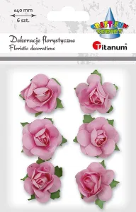 Ozdoba papierowa Craft-Fun Series róże na druciku Titanum (25YX0902-12)