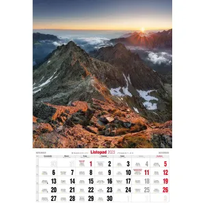 Kalendarz ścienny Avanti wieloplanszowy paskowy 285mm x 420mm (5901769620827)