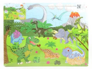 Układanka drewniana 44 el. dinozaury Bigtoys (BPUZ9697)