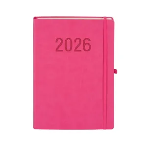 Kalendarz książkowy (terminarz) 2026 MEMOFIX  DNS A4 Antra (RÓŻOWY)