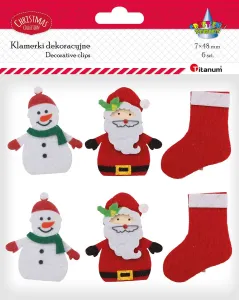 Ozdoba drewniana Craft-Fun Series klamerki Boże Narodzenie Titanum (23BR1218-7)